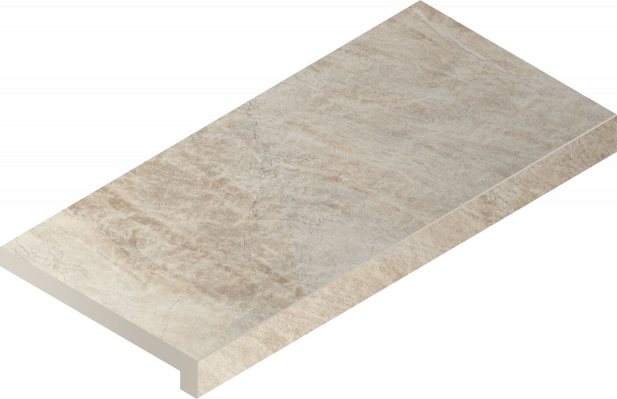 Керамогранитная ступень Italon Манетик X2 Уайт X2 33X60 Фронт фото 1