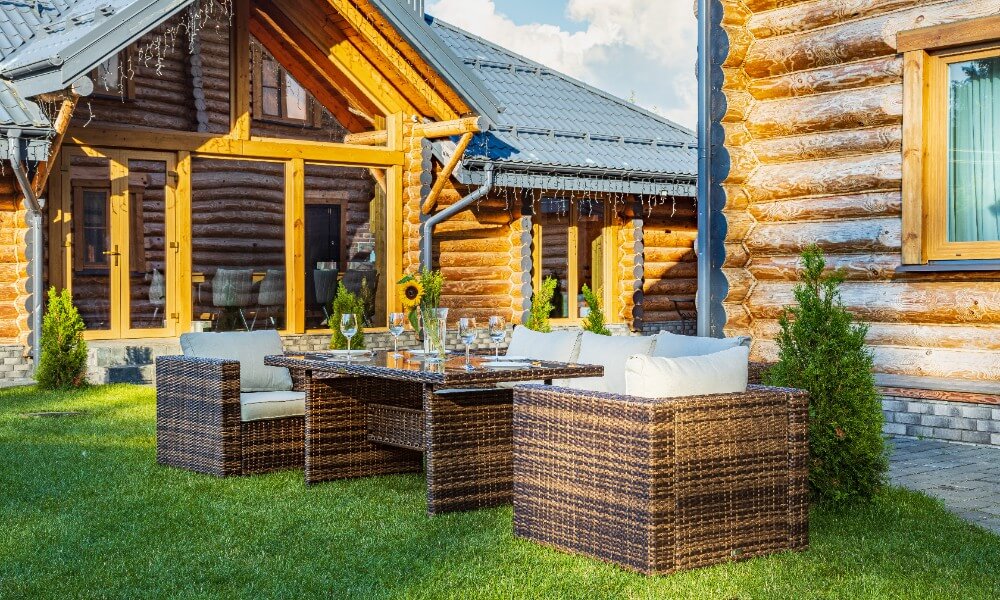 Обеденный комплект Karl Royal Family из искусственного ротанга с обеденным столом, цвет коричневый фото 1