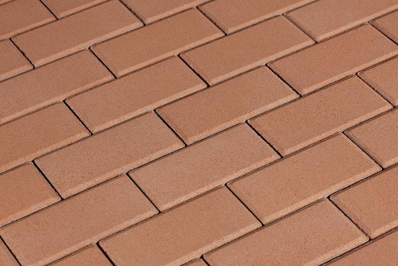 Брусчатка 342 механический завод Прямоугольник (кирпич) 200х100х40 мм Оранжевый фото 1