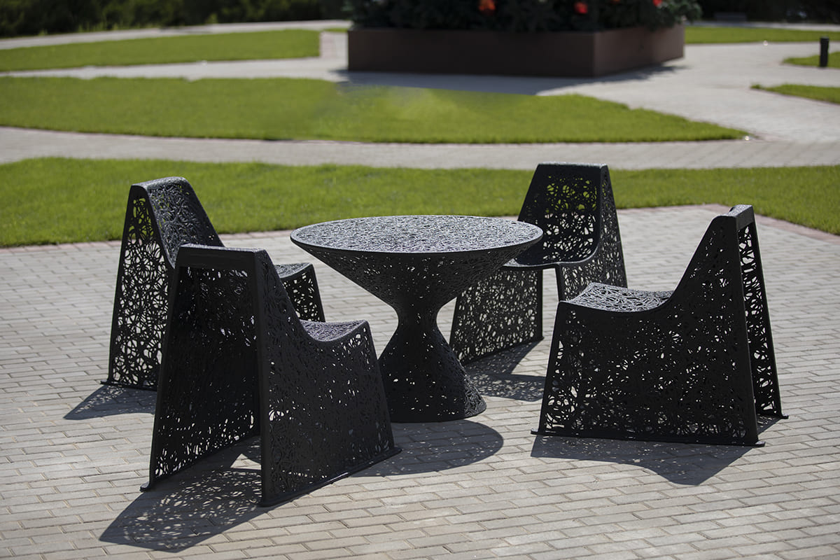 Стол Vitgarden Race Table d100 из базальта, цвет черный фото 1