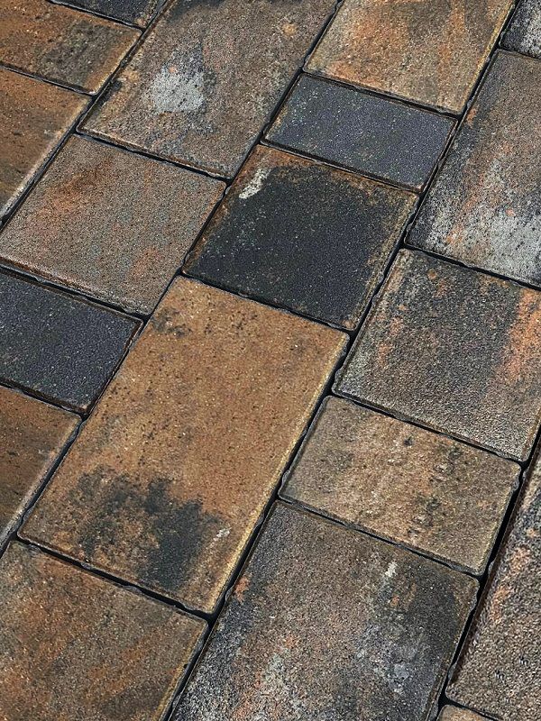 Тротуарная плитка Koldiz Новый Город 60 мм Оникс Оранжевый фото 1