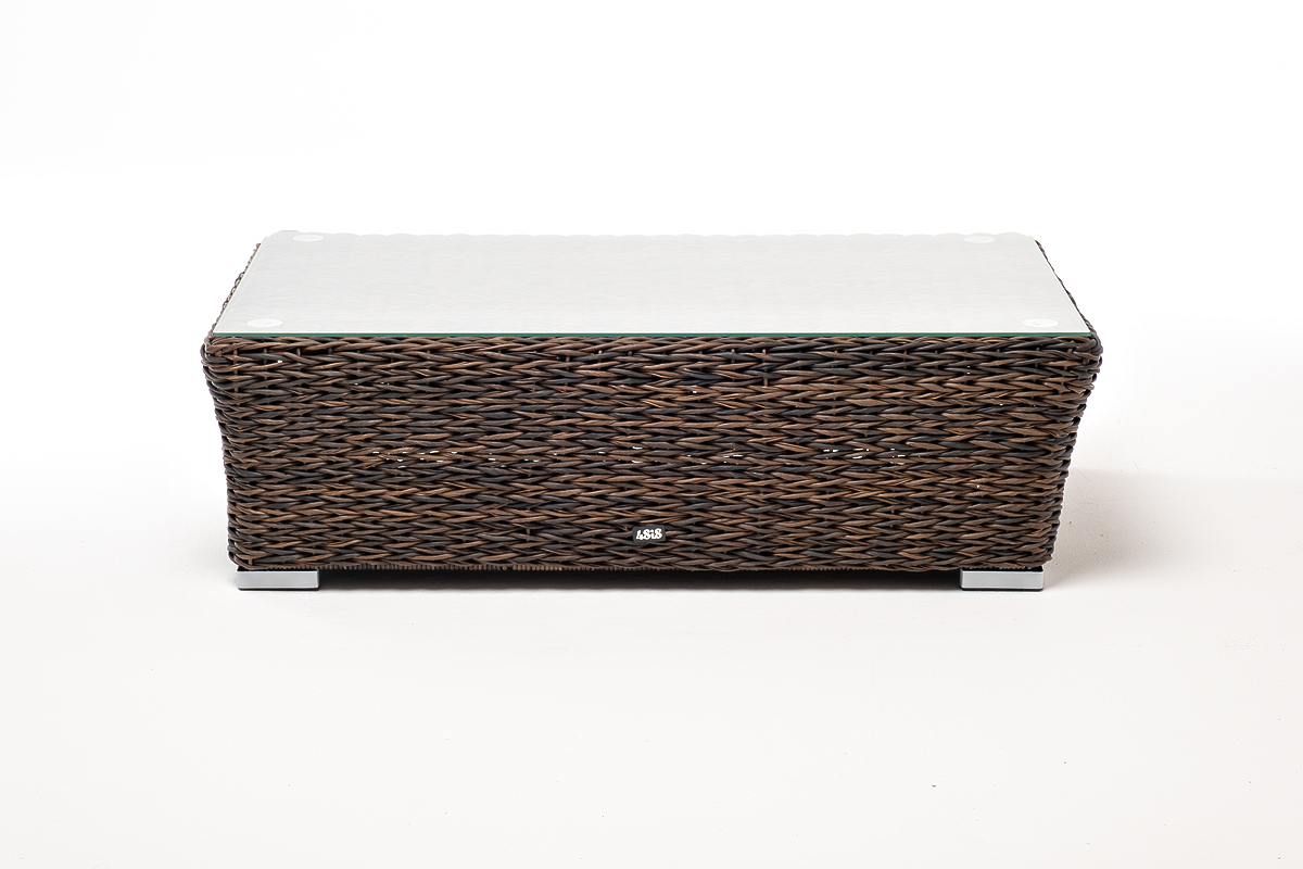 Капучино журнальный столик из искусственного ротанга (гиацинт), цвет коричневый фото 2