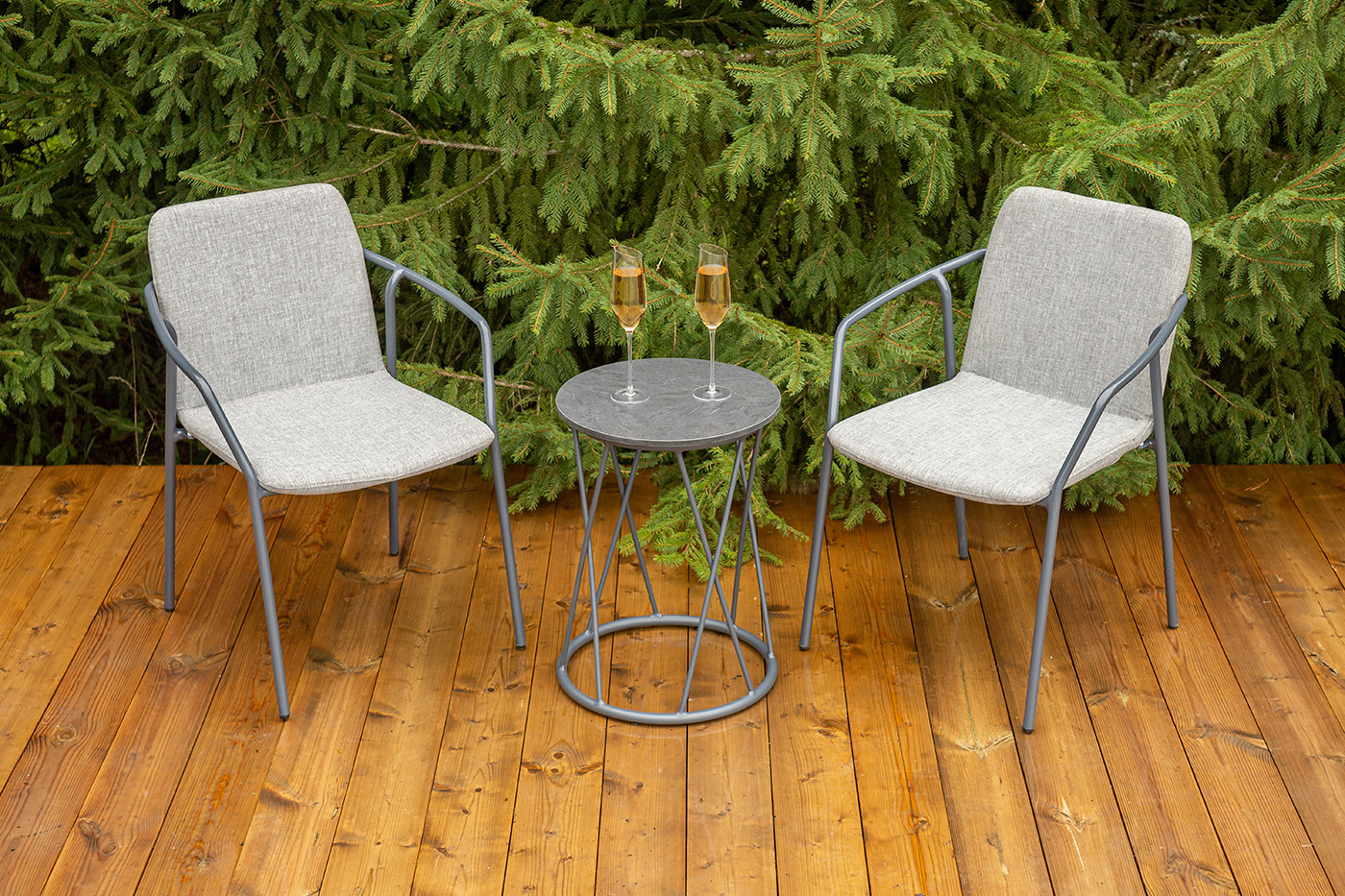 Марокко кофейный комплект из алюминия, цвет темно-серый фото 1