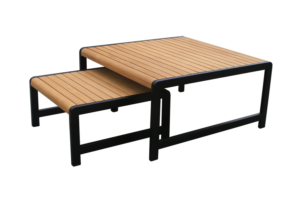 Комплект кофейных столов из алюминия MAYA темный графит Joygarden фото 1