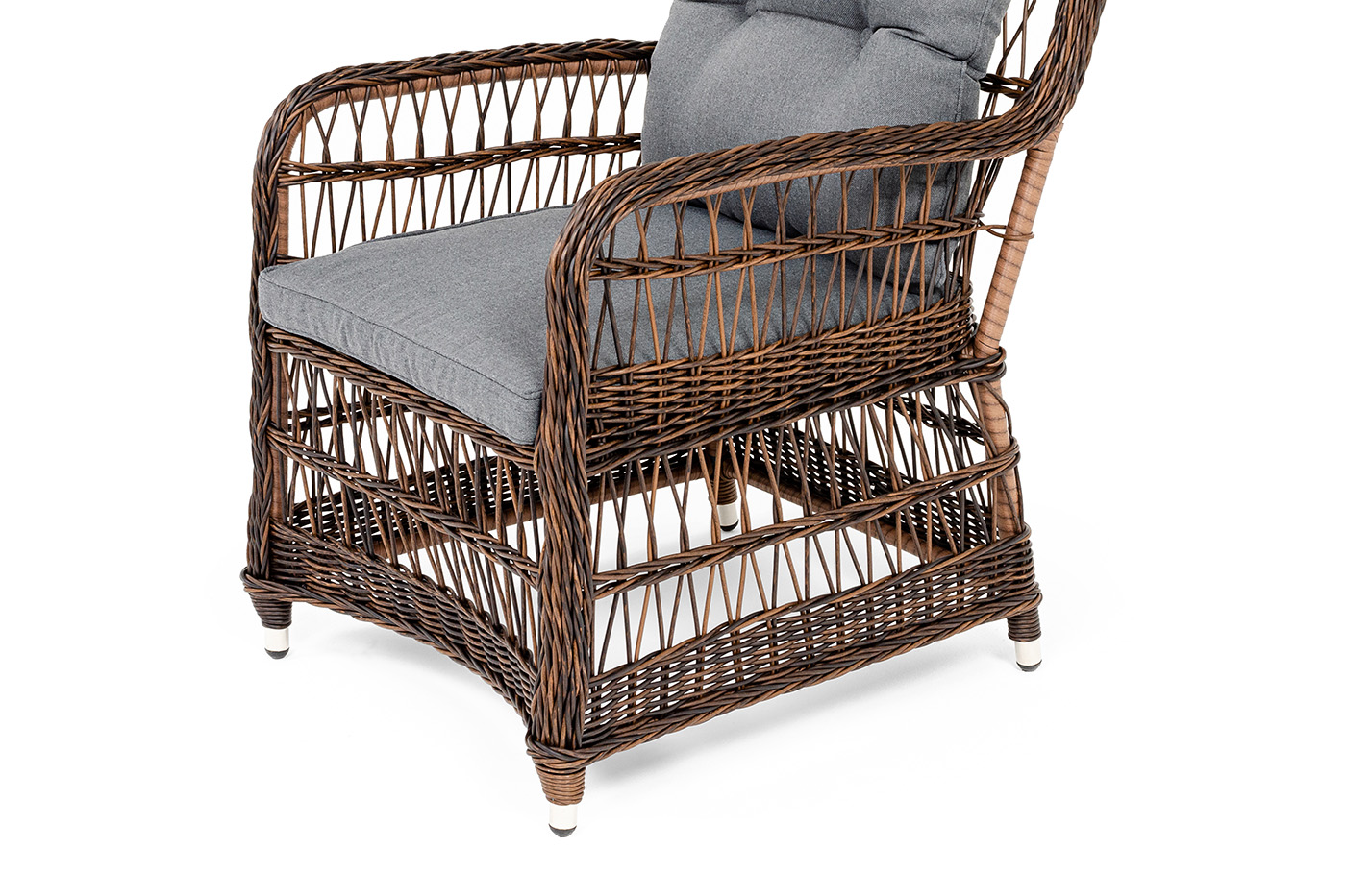 Цесена кресло плетеное из искусственного ротанга, цвет коричневый фото 4