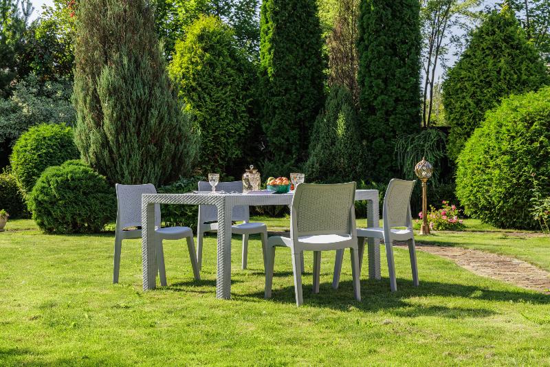 Обеденный комплект July S Royal Family из пластика, цвет светло-серый фото 4