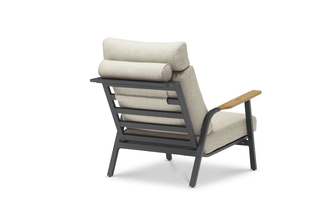 Комплект лаунж мебели Malmo Brafritid с 2-х местным диваном, антрацит/светло-серый, алюминий фото 6