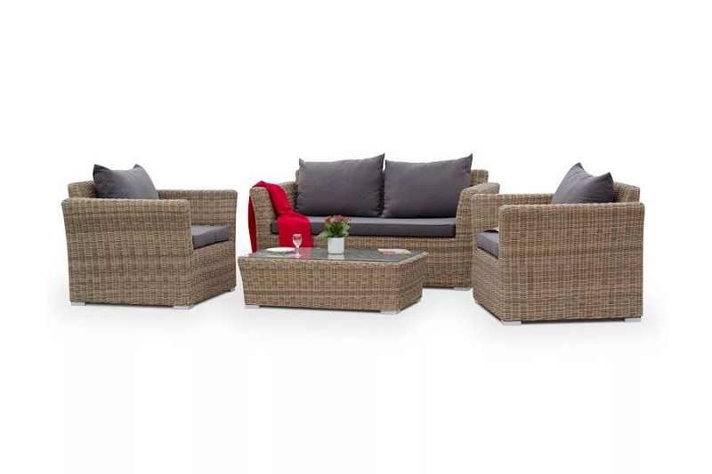 Лаунж-зона Капучино Сингл 4SIS из искусственного ротанга, цвет соломенный фото 4