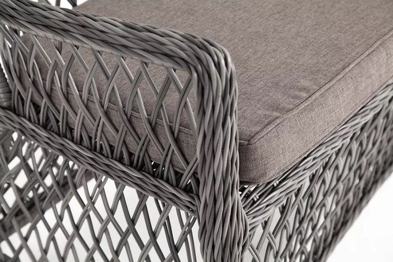 Диван двухместный Латте 4SIS из искусственного ротанга, цвет графит фото 4
