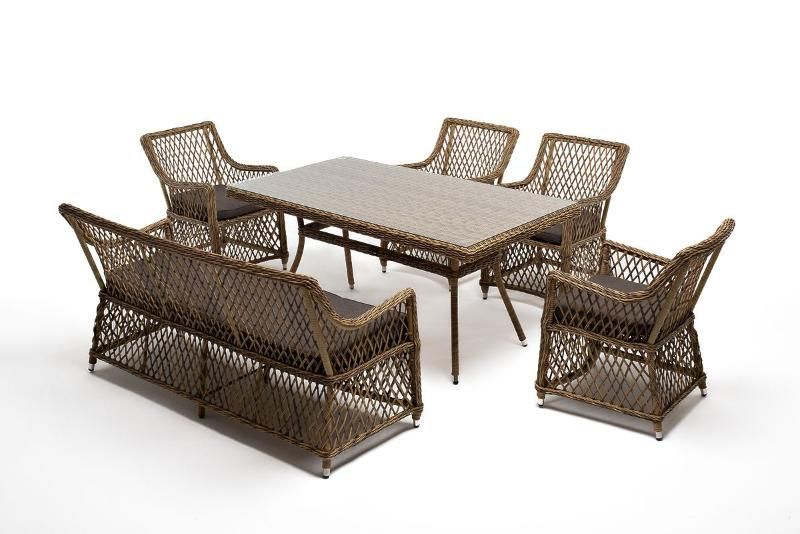 Обеденная группа Катания 4SIS на 6 персон, цвет соломенный фото 7