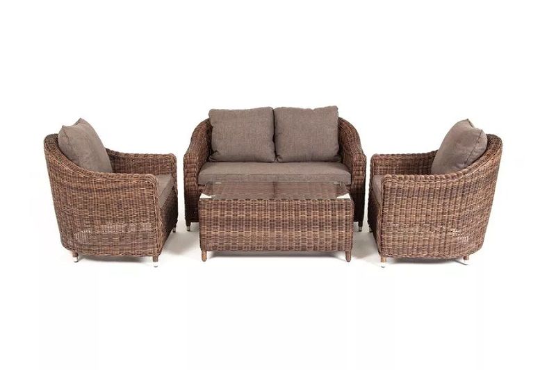 Лаунж-зона Кон Панна 4SIS из искусственного ротанга, цвет коричневый фото 2