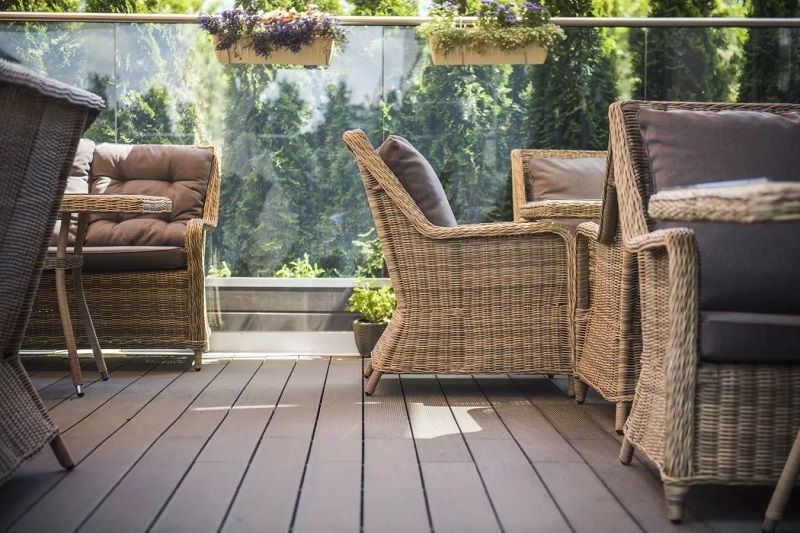 Плетеное кресло Гляссе 4SIS из искусственного ротанга, цвет соломенный фото 4