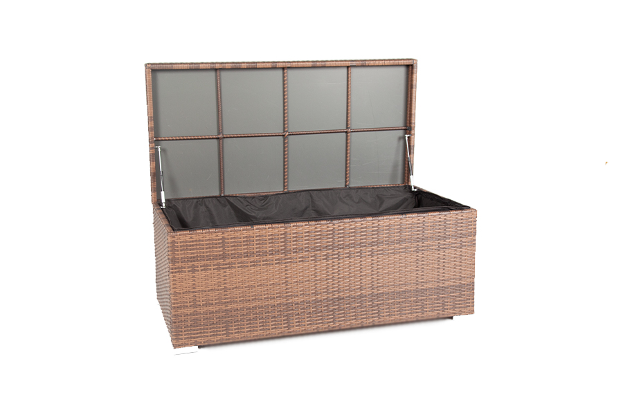 Порту сундук водонепроницаемый из искусственного ротанга, цвет коричневый фото 5