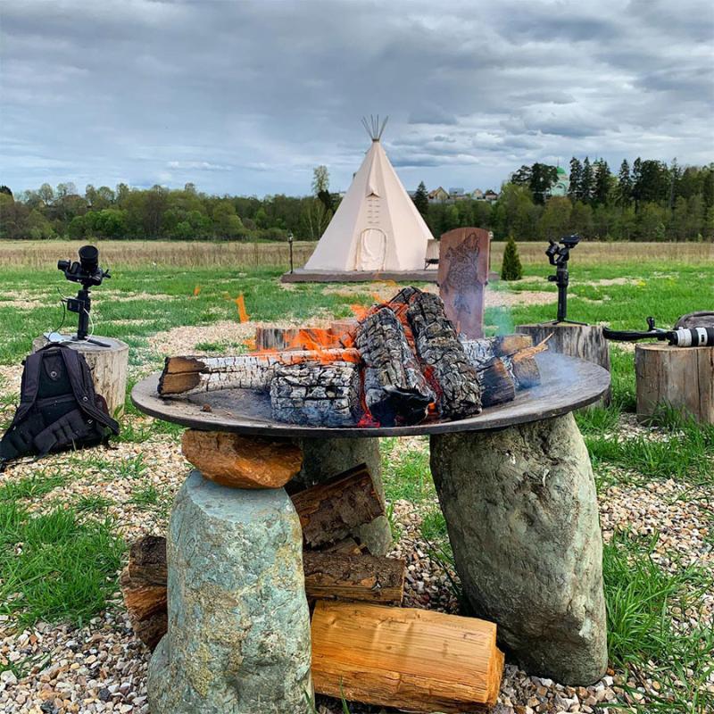 Костровая чаша чугунная Concretika Plato 100, толщина 12 мм фото 1