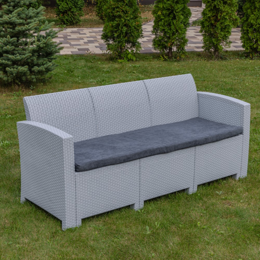 Обеденный комплект Lana XL Royal Family из пластика, цвет светло-серый фото 6