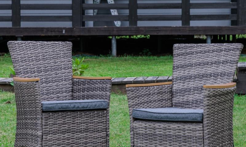 Угловой комплект Zorro Wood Double Royal Family из искусственного ротанга, цвет серый фото 7