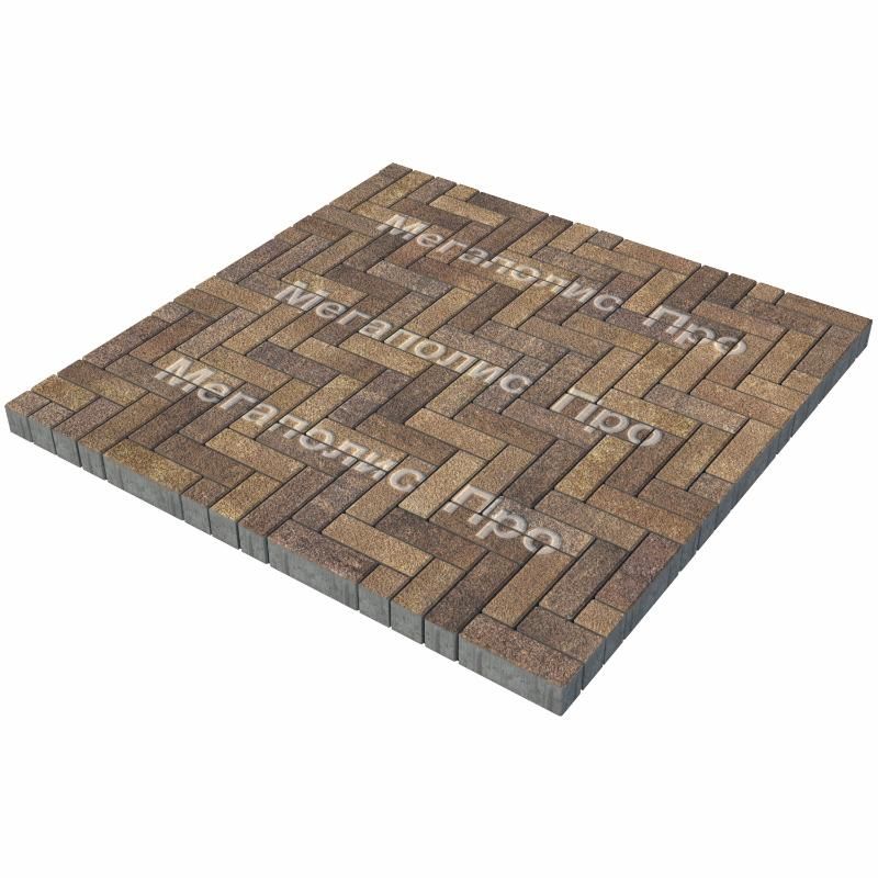 Тротуарная плитка Выбор Паркет Б.4.П.6 Листопад Гранит Мокко фото 2