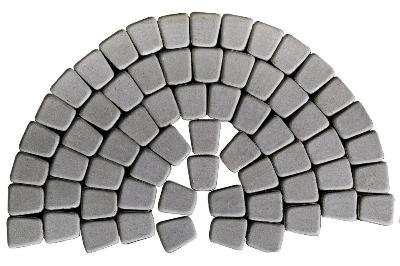 Тротуарная плитка Braer Классико круговая 60 мм. Серый