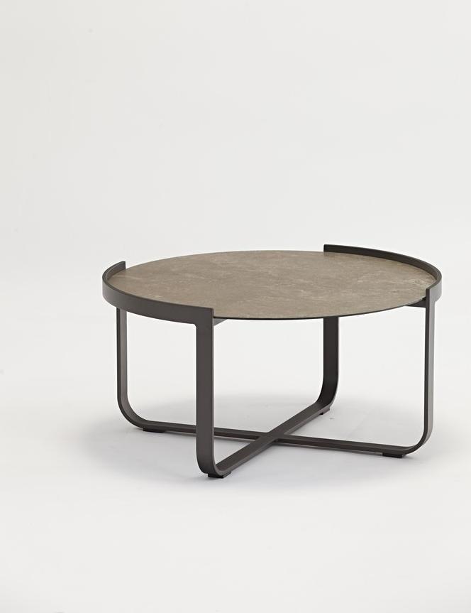 Кофейный столик Boden Brafritid антрацит/коричневый, алюминий/закаленное стекло с керамической печатью фото 4