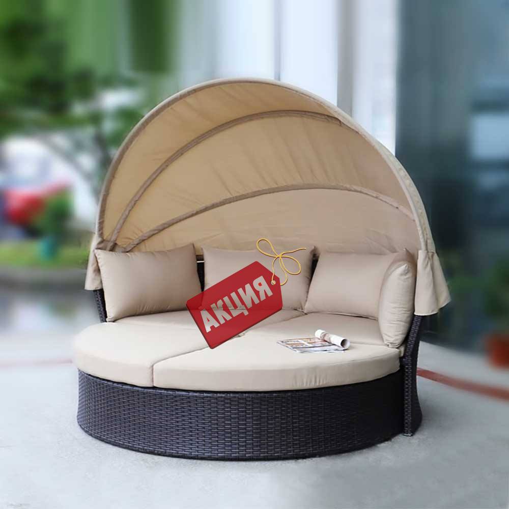 Диван-трансформер из искусственного ротанга AFM-325B Brown фото 1