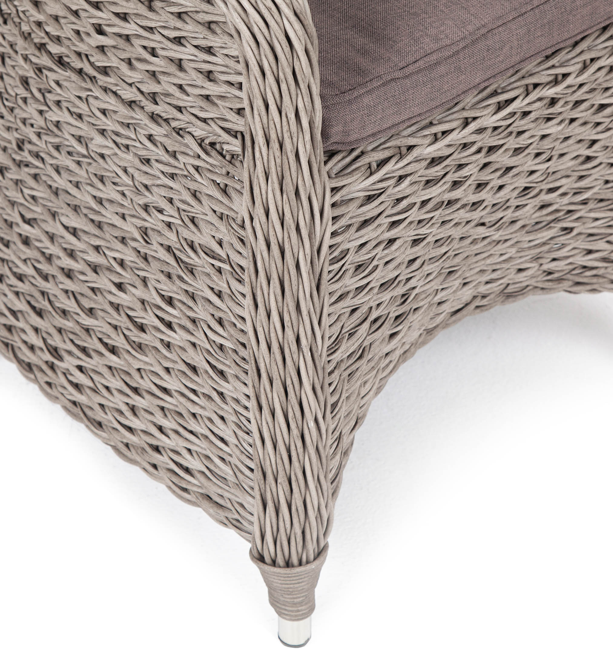 Равенна плетеное кресло из искусственного ротанга (гиацинт), цвет серый фото 3