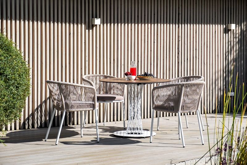 Обеденная группа Диего 4SIS из роупа (веревки), цвет бежевый фото 2