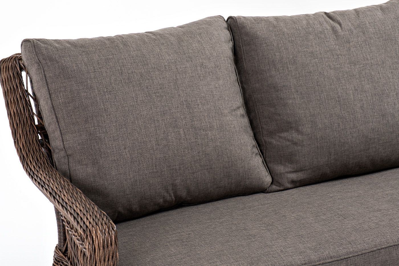 Диван трехместный Гранд Латте 4SIS из искусственного ротанга, цвет коричневый фото 8