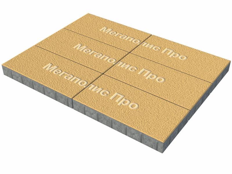 Тротуарная плитка Выбор Прямоугольник Б.5.П.10 600х300х100 мм Желтый Гранит фото 3