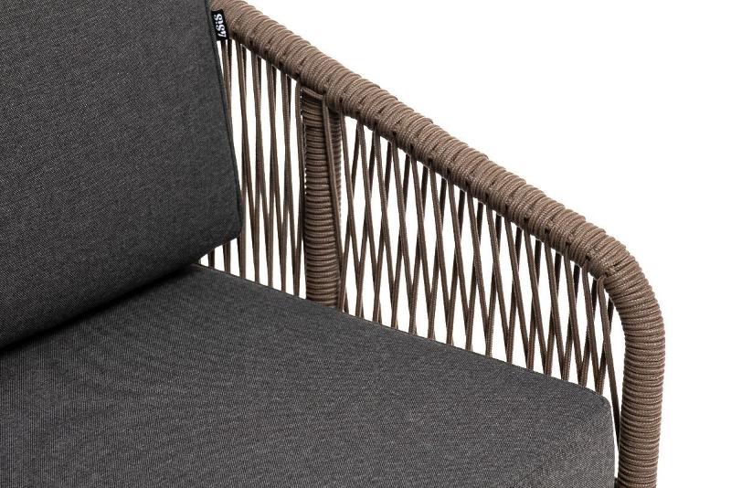 Диван двухместный Канны 4SIS из роупа (веревки), каркас дуб, цвет коричневый фото 7