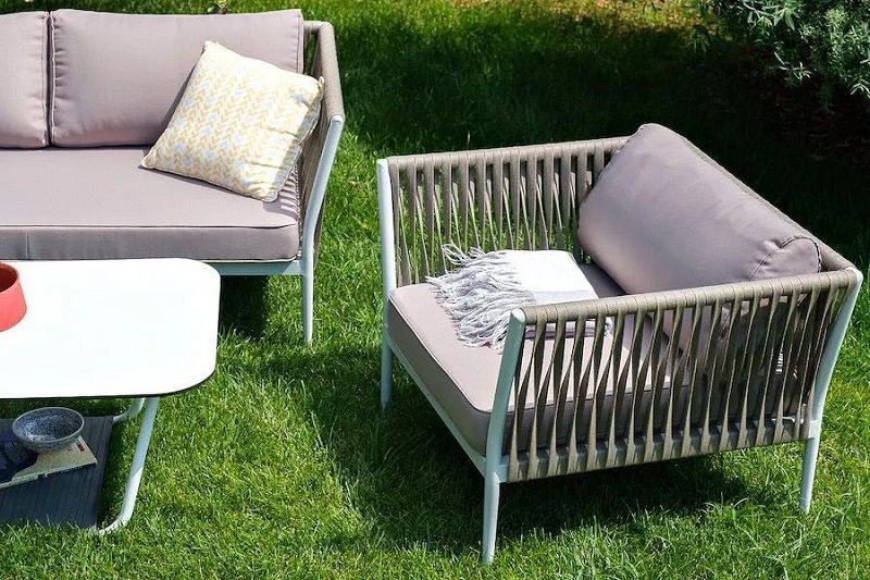 Кресло Касабланка 4SIS из роупа (веревки), цвет бежевый фото 6