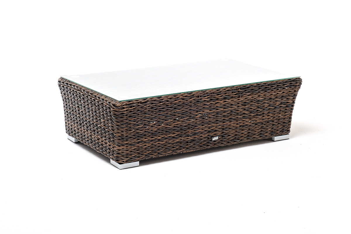 Капучино журнальный столик из искусственного ротанга (гиацинт), цвет коричневый фото 3