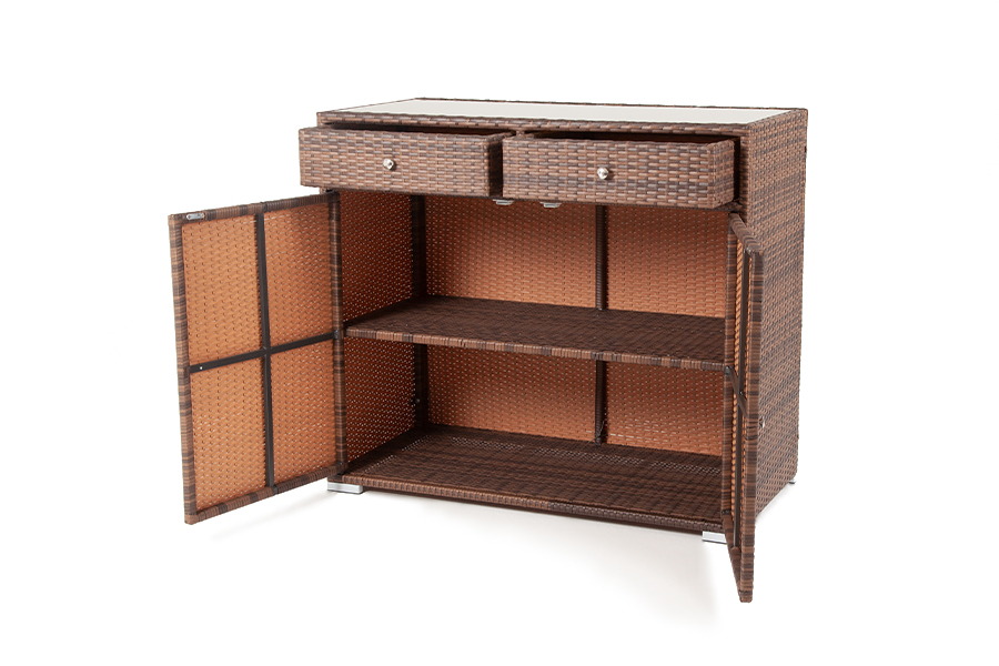 Мальта тумба плетеная из искусственного ротанга, цвет коричневый фото 7