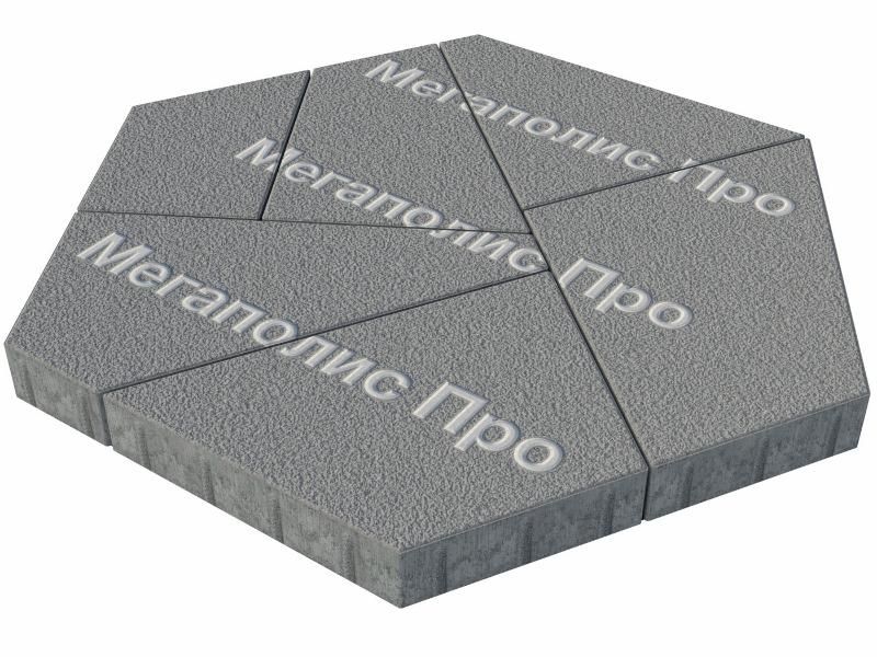 Тротуарная плитка Выбор Оригами Б.4.Фсм.8 80 мм Серый Гранит фото 2