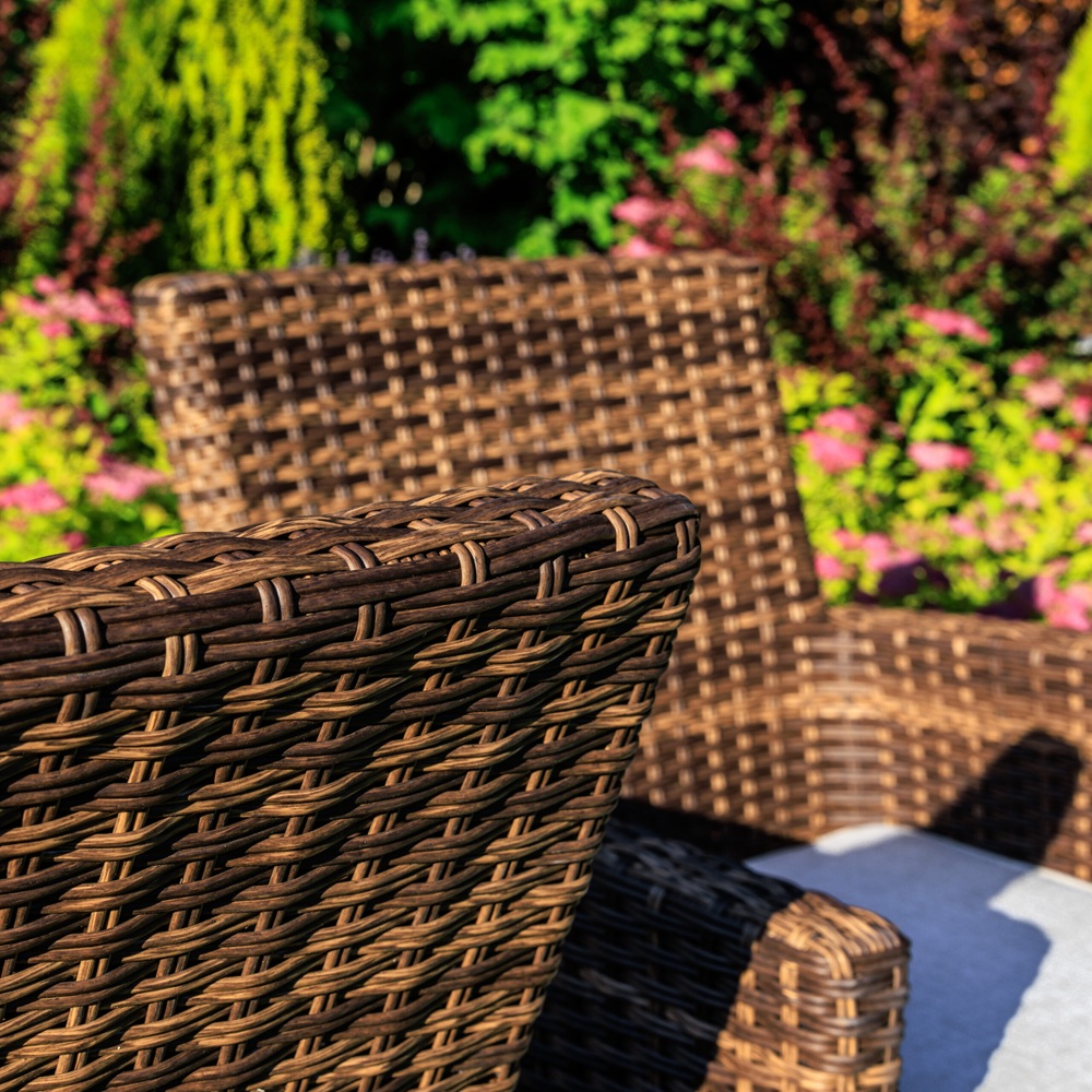 Комплект обеденных кресел Fiona Royal Family из искусственного ротанга, цвет коричневый фото 4