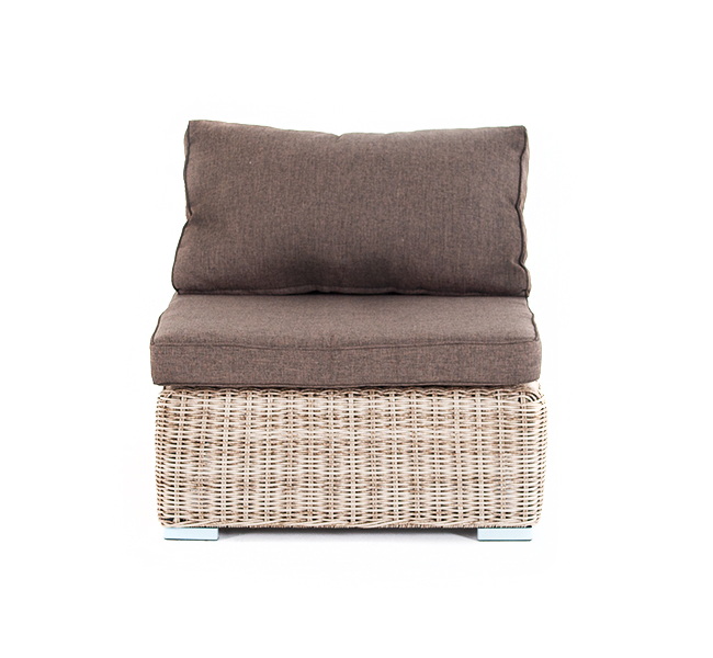 Лунго модуль диванный прямой с подушками, цвет бежевый фото 2