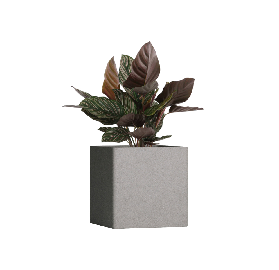 Кашпо TERRAFAKTURA Квадро 50x50x50 Cool grey фото 1