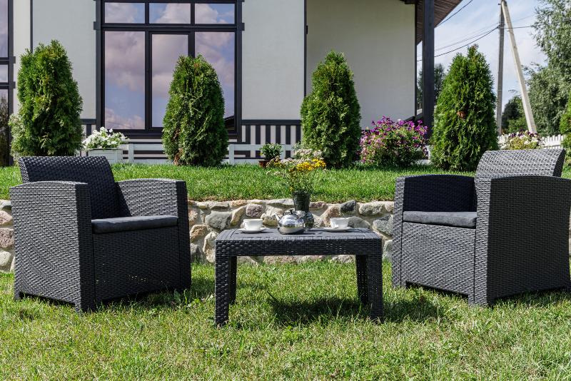 Обеденный комплект Lana XS Royal Family из пластика, цвет графит фото 2