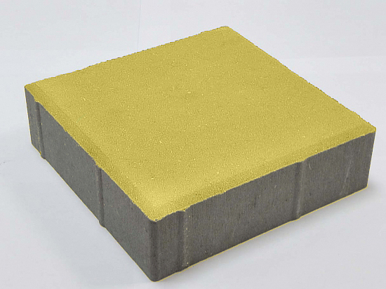 Тротуарная плитка Лидер 40 Квадрат 200х200х60 мм Желтый фото 2