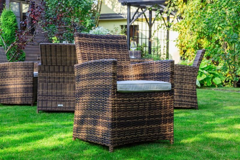 Обеденное кресло Fiona Royal Family из искусственного ротанга, цвет коричневый фото 3