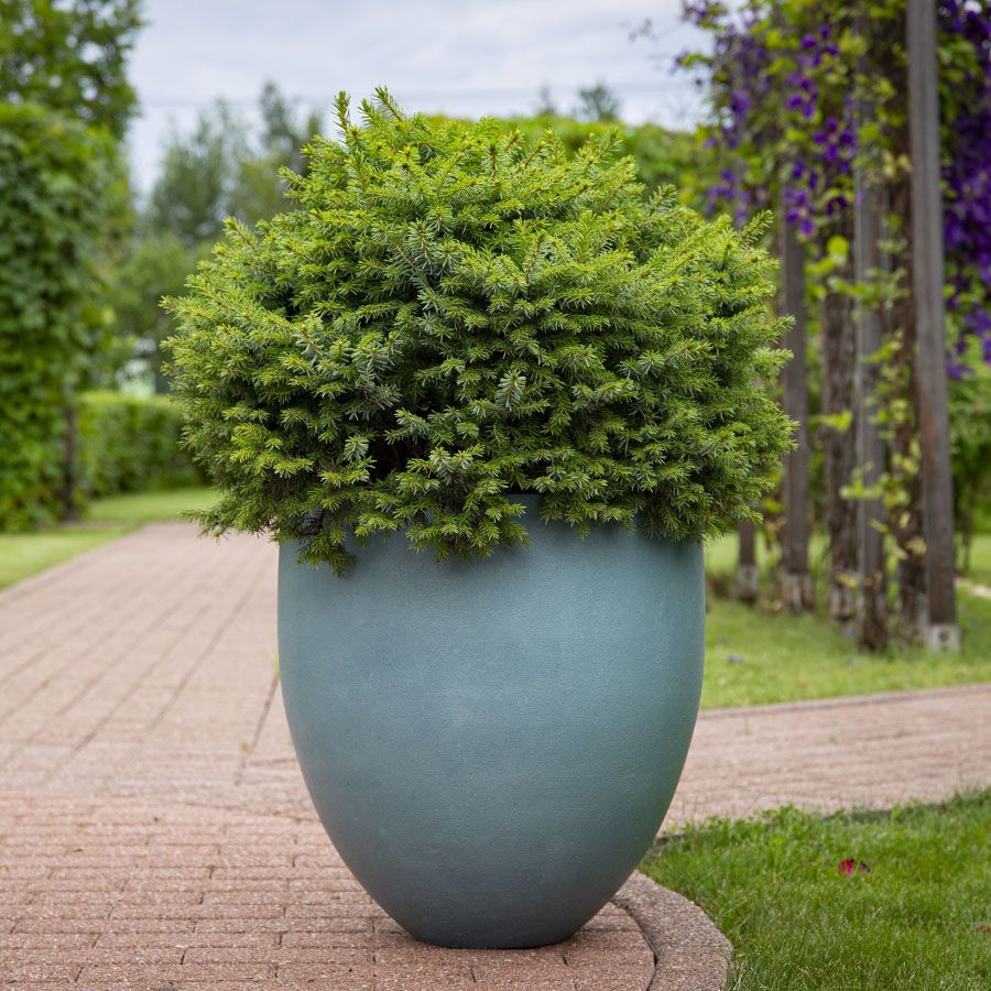 Кашпо Concretika Овал D30 H41 Cloudy Blue фото 3