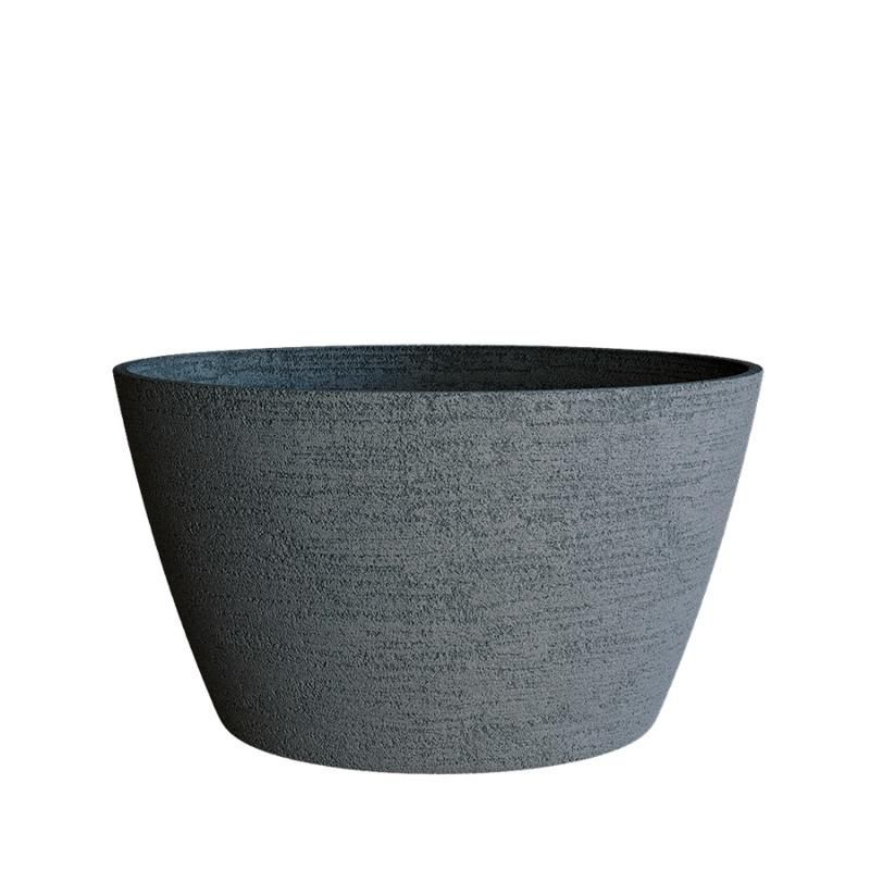 Кашпо Concretika Боул D80 H45 Эрозия серый фото 1