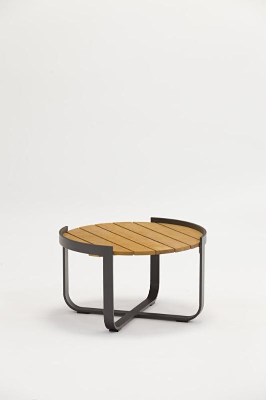 Кофейный столик Boden Brafritid антрацит/натуральный, алюминий/тик фото 3