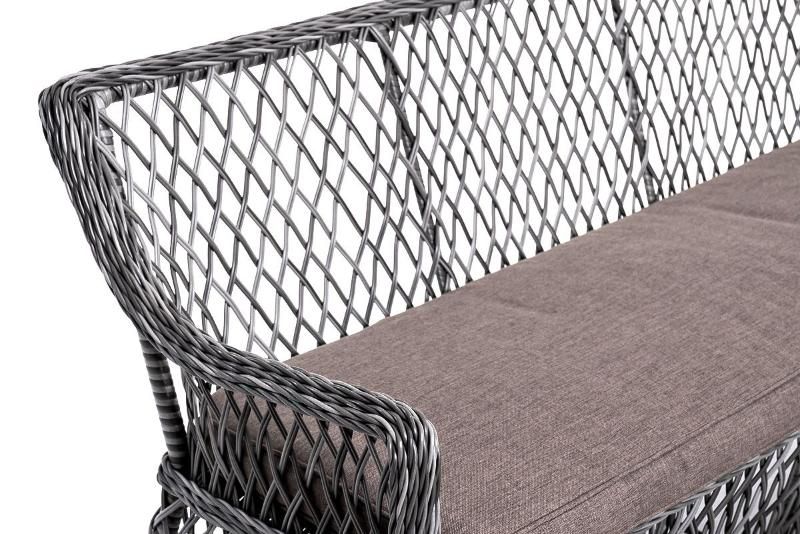 Лаунж-зона Асти 4SIS из искусственного ротанга, цвет графит 4 персоны фото 7