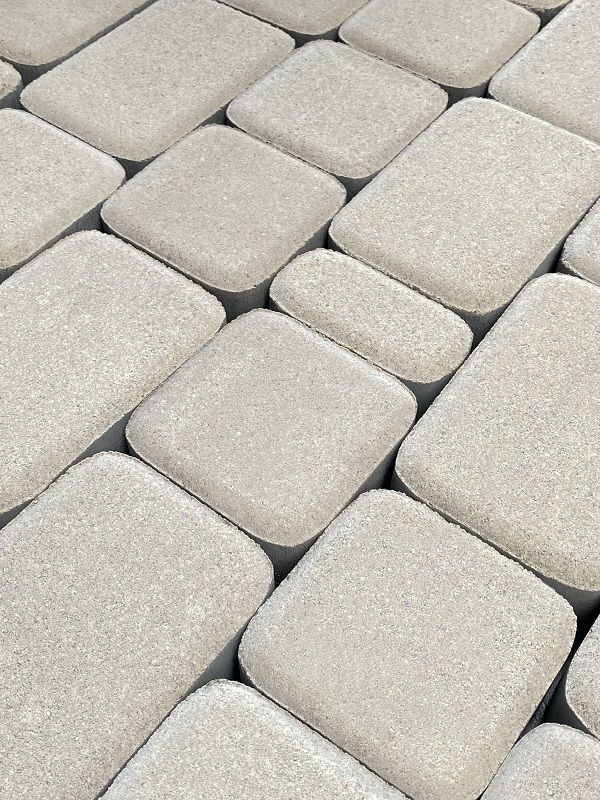 Тротуарная плитка Koldiz Старый город 50 мм Моно Белый фото 1