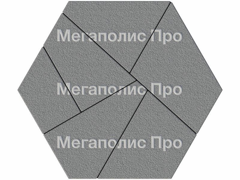 Тротуарная плитка Выбор Оригами Б.4.Фсм.8 80 мм Серый Гранит фото 3