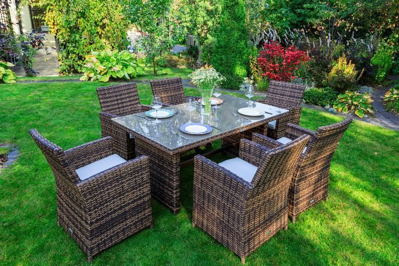 Обеденный комплект Fiona Royal Family из искусственного ротанга, цвет коричневый фото 2