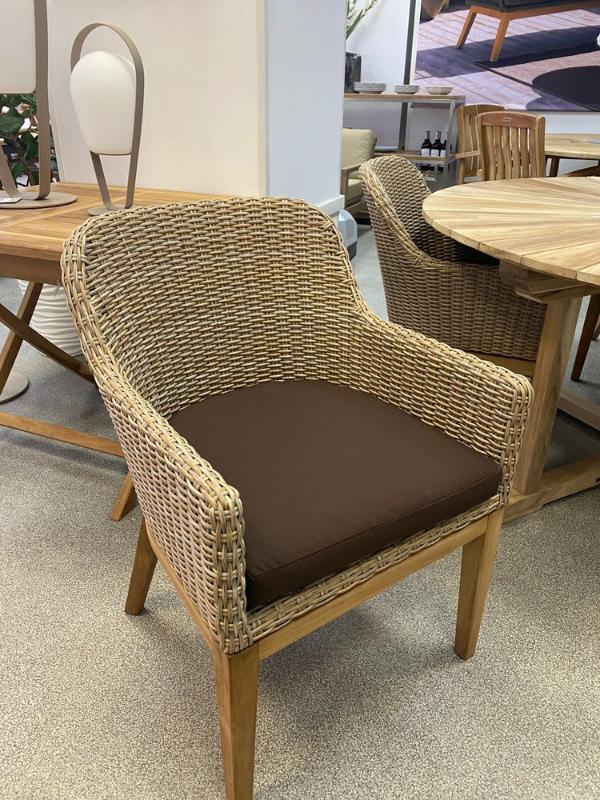 Комплект обеденной мебели Ontario-Catherine Brafritid коричневый/бежевый, тик/искусственный ротанг фото 6