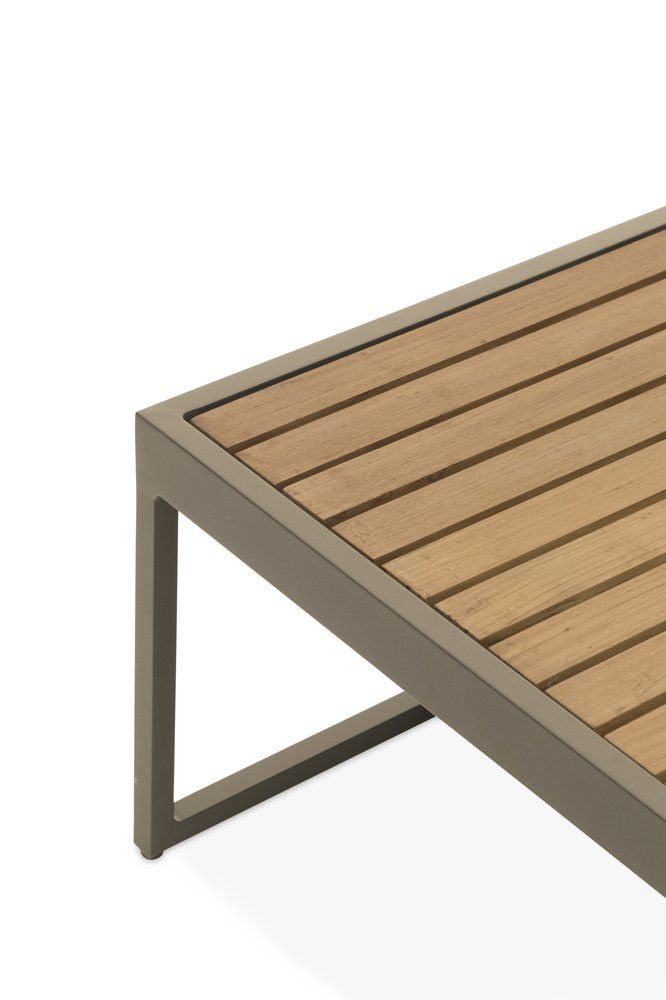 Кофейный стол Amal Brafritid бежевый, антрацит/натуральный, алюминий/тик фото 3