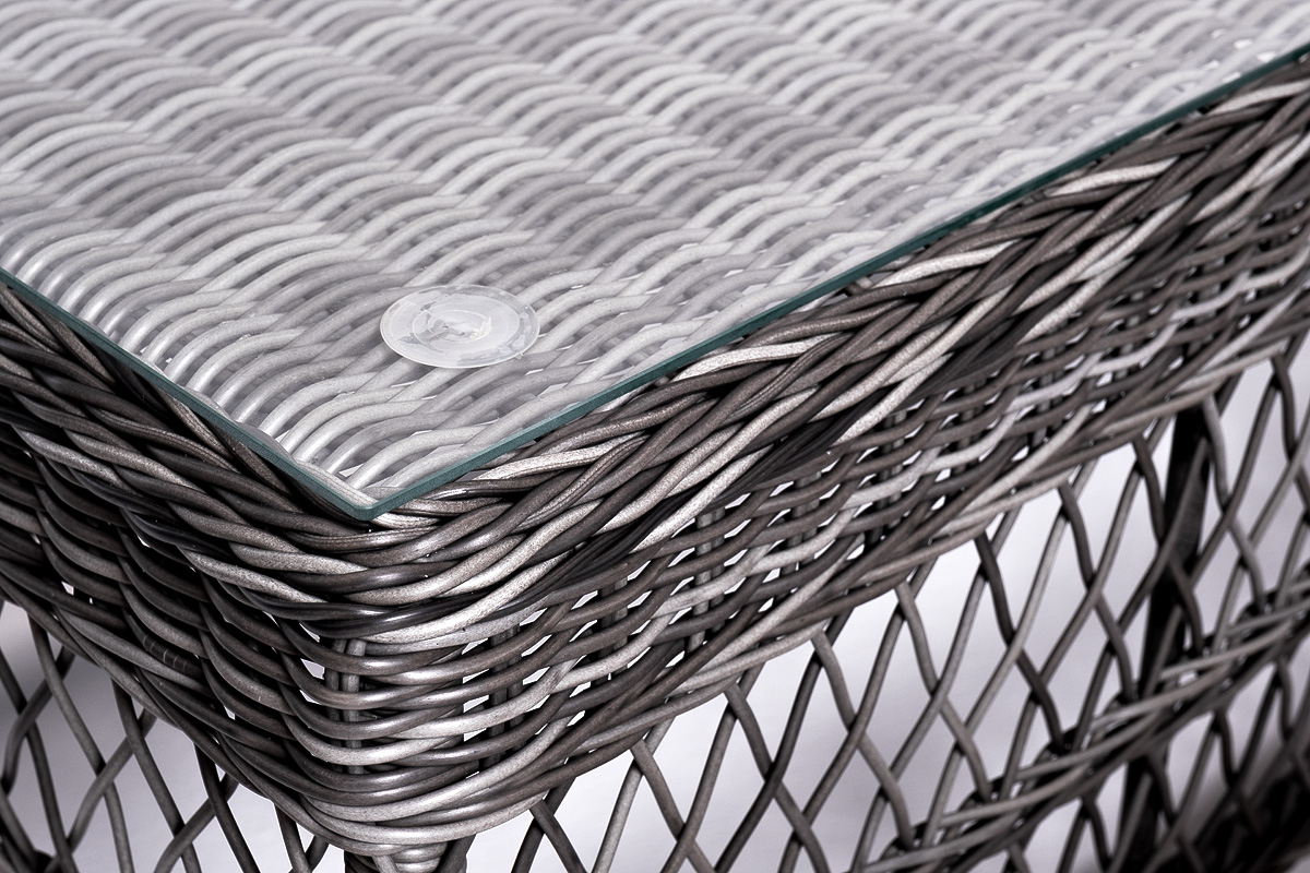 Асти лаунж-зона из искусственного ротанга на 4 персоны, цвет графит фото 5