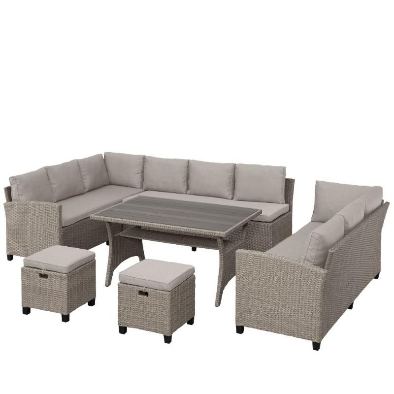 Комплект плетеной мебели AFM-370B Beige фото 2